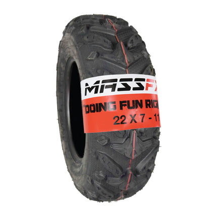 MASSFX Grinder 22x7-11 Front Tire for ATV, UTV, & SxS on Soft/Hard Pack Ground