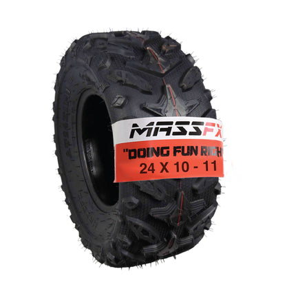 MASSFX Grinder 24x10-11 Rear ATV Tire 6 Ply for Soft/Hard Pack Ground