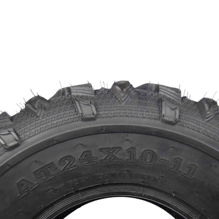 MASSFX Grinder 24x10-11 Rear ATV Tire 6 Ply for Soft/Hard Pack Ground