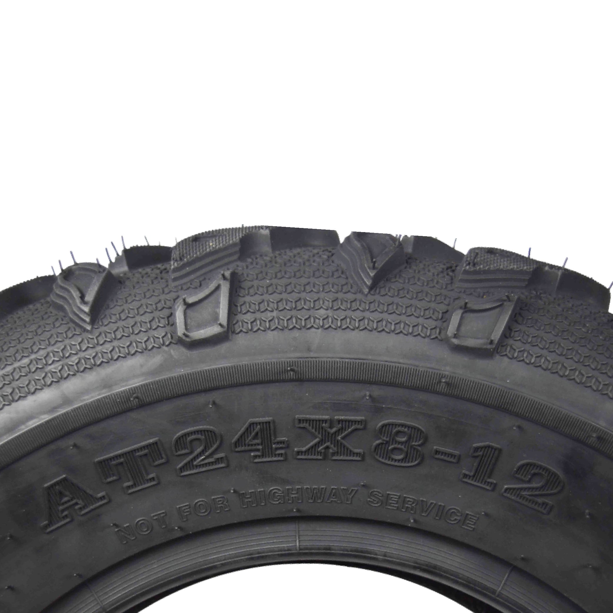 MASSFX Grinder 24x8-12 Front Tire for ATV, UTV, & SxS on Soft/Hard Pack Ground