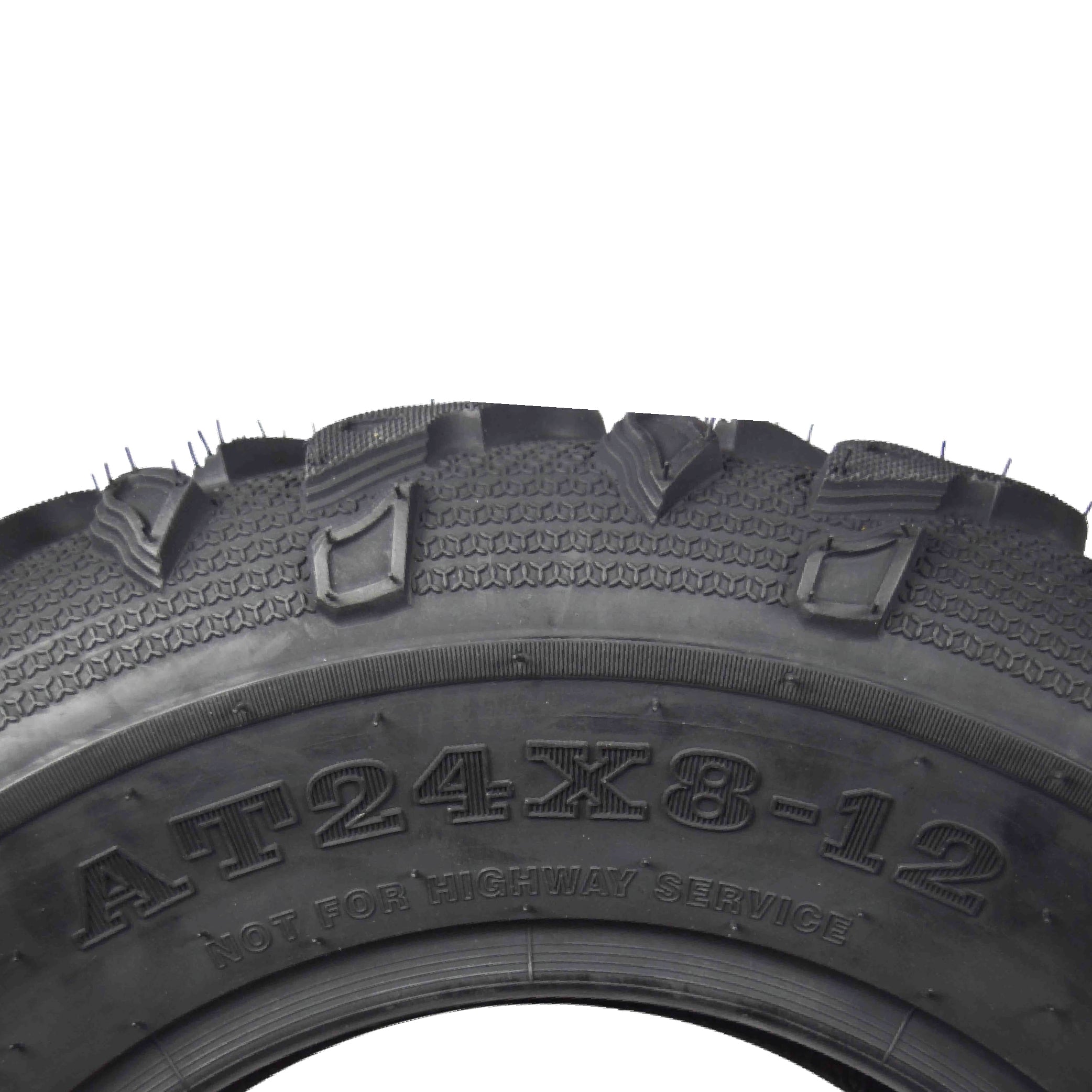 MASSFX Grinder 24x8-12 Front ATV Tire 6 Ply for Soft/Hard Pack Ground (2 Pack)