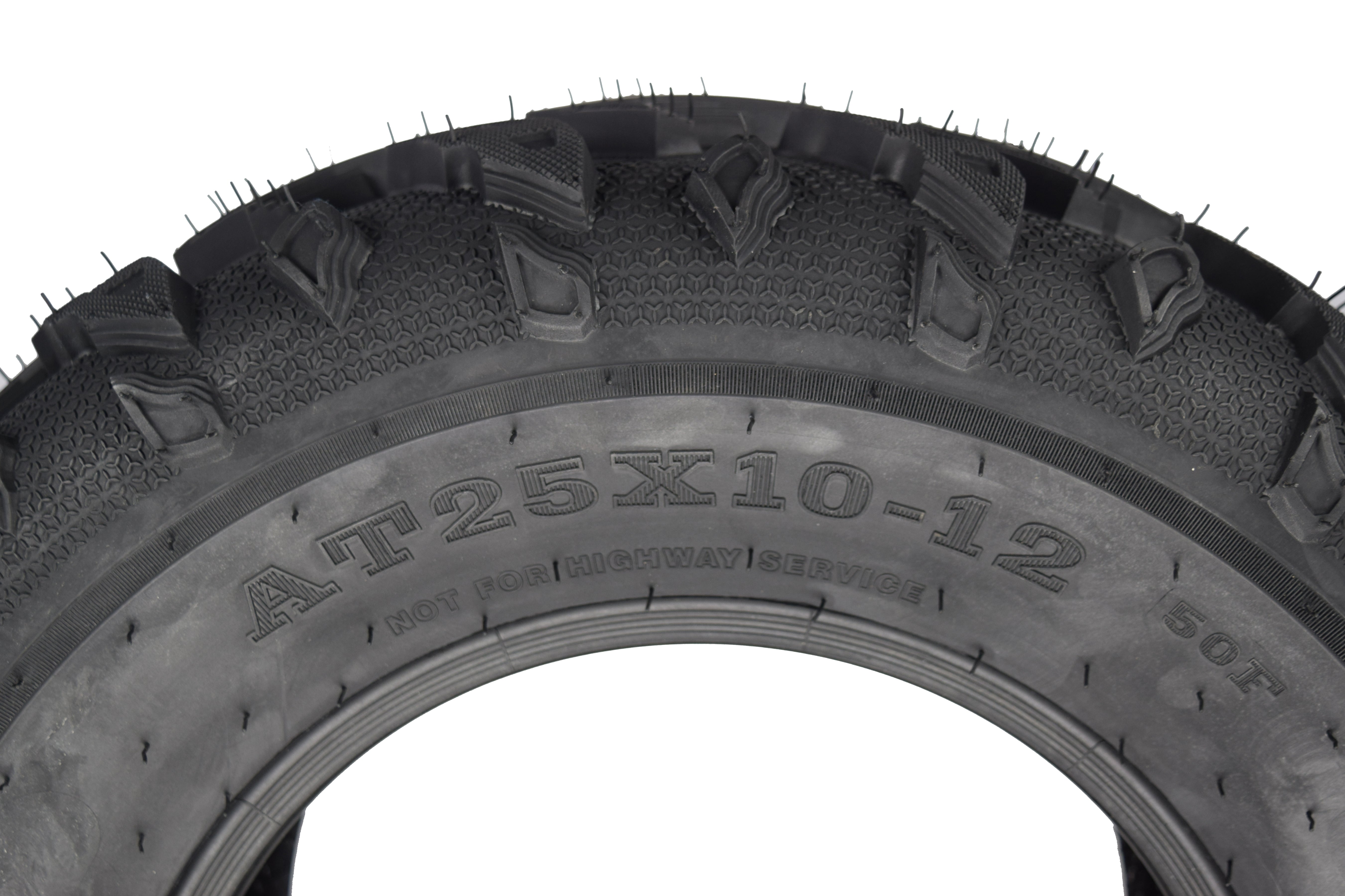 MASSFX Grinder 25x10-12 Rear ATV Tire 6 Ply for Soft/Hard Pack Ground