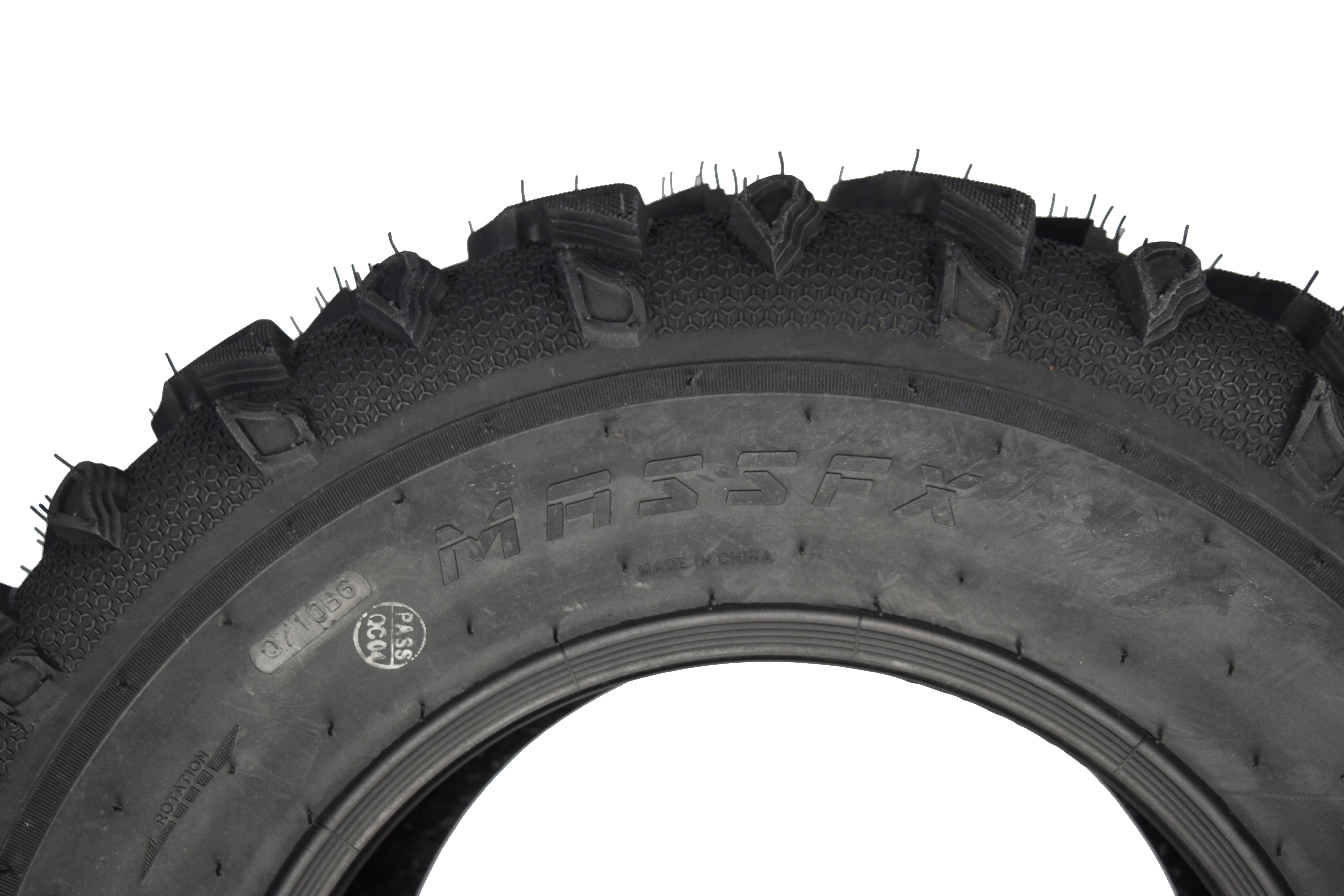 MASSFX Grinder 25x10-12 Rear ATV Tire 6 Ply for Soft/Hard Pack Ground