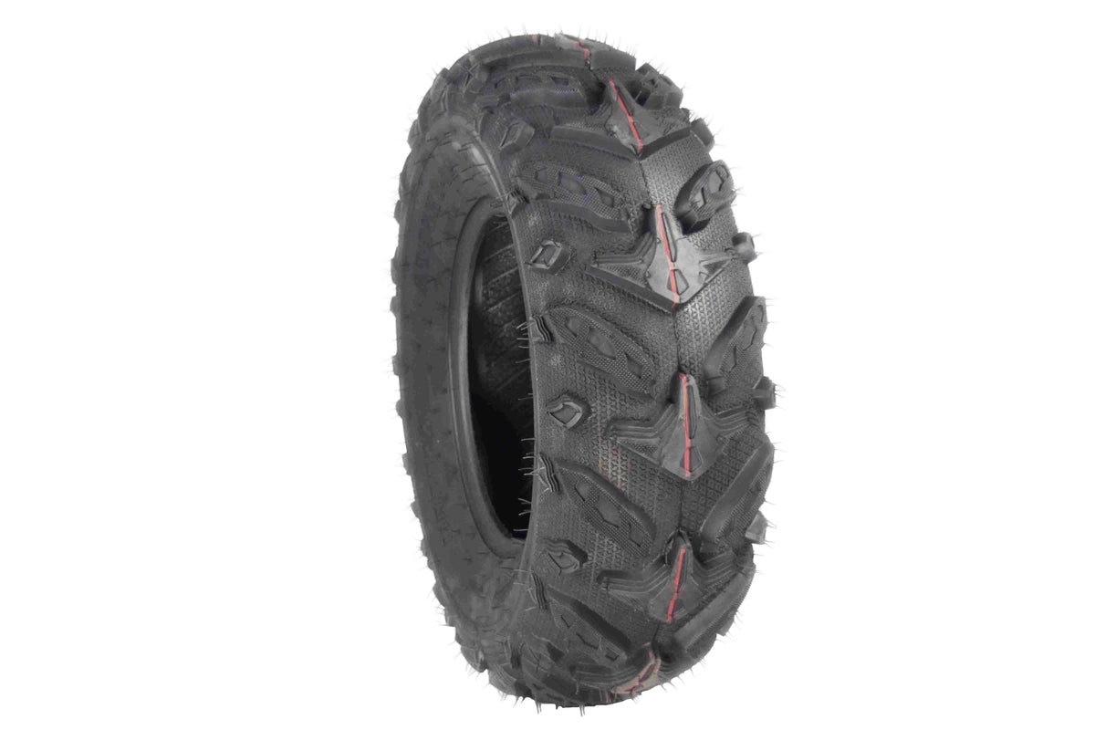 MASSFX Grinder 25x8-12 Front ATV Tire 6 Ply for Soft/Hard Pack Ground
