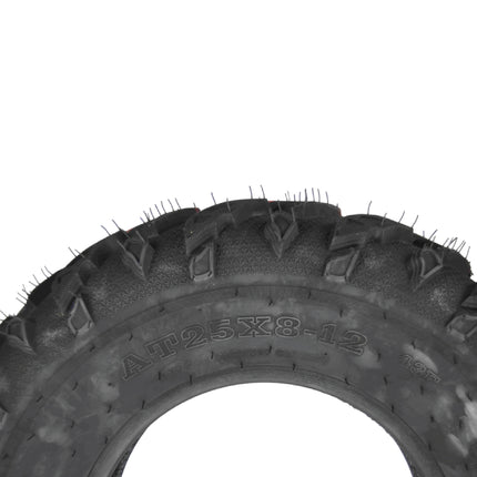 MASSFX Grinder 25x8-12 Front ATV Tire 6 Ply for Soft/Hard Pack Ground (2 Pack)