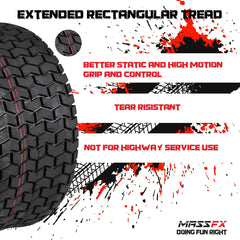 MASSFX 16x6.5-8 Go-Kart Tires 4ply 2 Pack