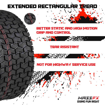 MASSFX 16x6.5-8 Lawn Mower Tires 4ply 4 Pack