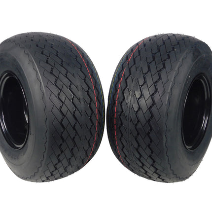 MASSFX Wheel Tire Combo 18x8.5-8 Golf Cart Tire Black 4/4 Rim 2 PACK