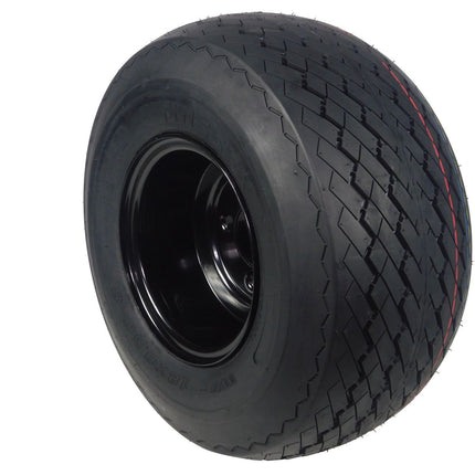 MASSFX Wheel Tire Combo 18x8.5-8 Golf Cart Tire Black 4/4 Rim 4-PACK