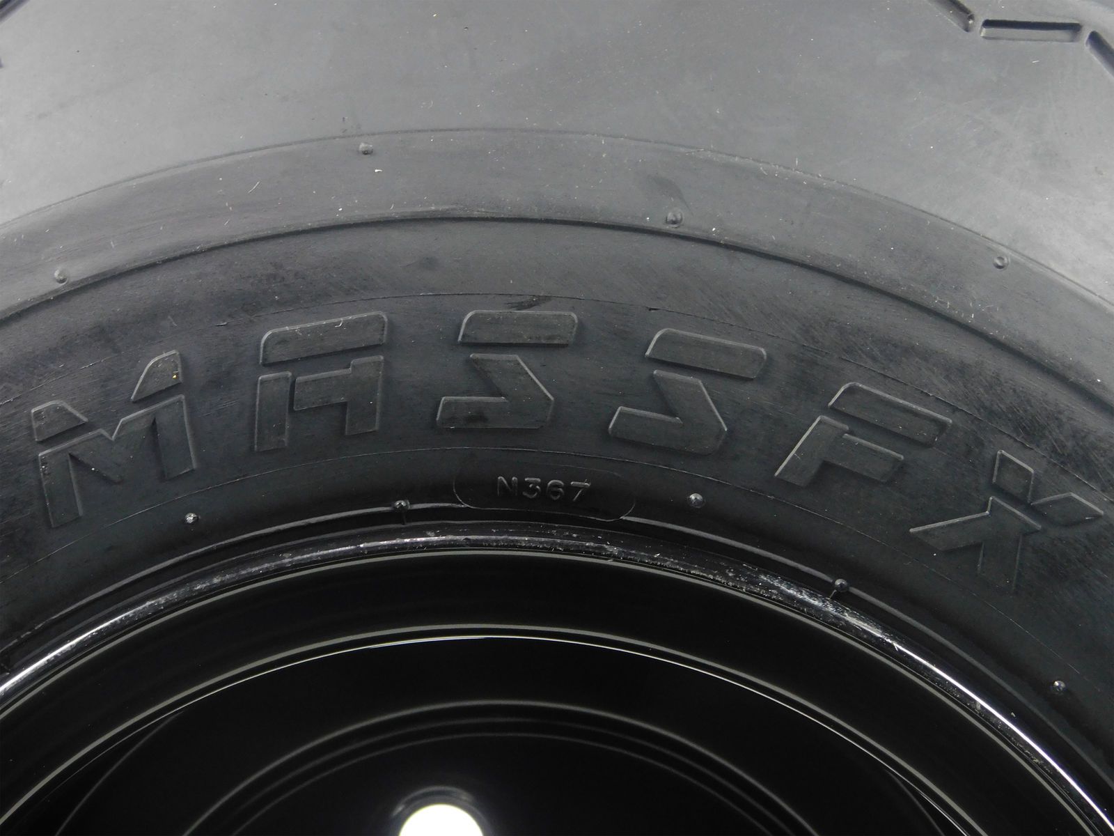 MASSFX Wheel Tire Combo 18x8.5-8 Golf Cart Tire Black 4/4 Rim 4-PACK