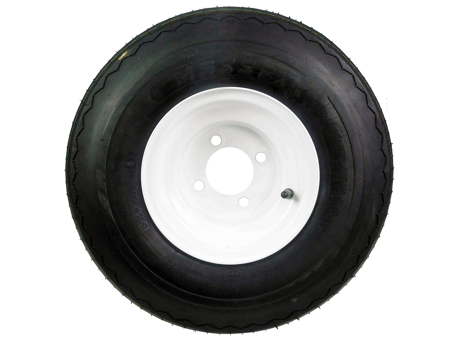 MASSFX Wheel and Tire Combo 18x8.5-8 Golf Cart Tire White 4/4 Rim