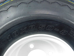 MASSFX Wheel Tire Combo 18x8.5-8 Golf Cart Tire White 4/4 Rim 2-PACK