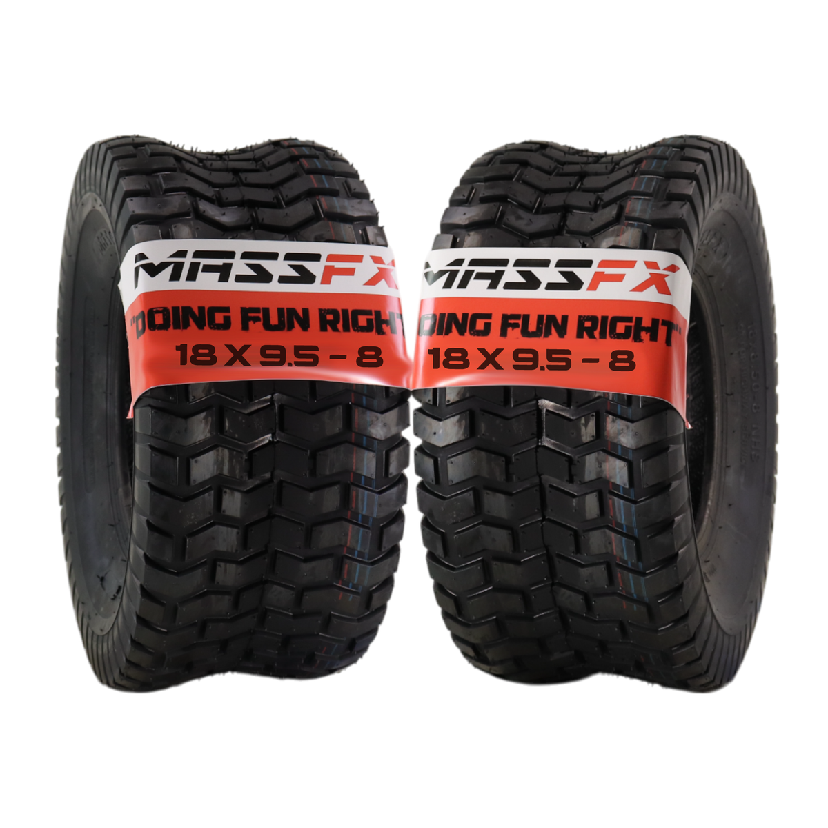 Two 18x9.50-8 Wanda P332 Turf Master Lawn Tire