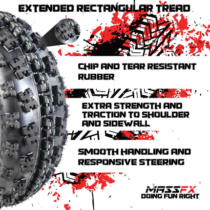 MASSFX 18x9.50-8 Turf Tires for golf carts and lawn mowers 4-Ply (2 Pack)