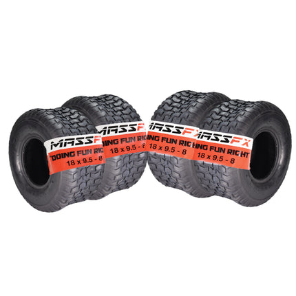 MASSFX 18x9.50-8 Turf Tires for golf carts and lawn mowers 4-Ply (4 Pack)