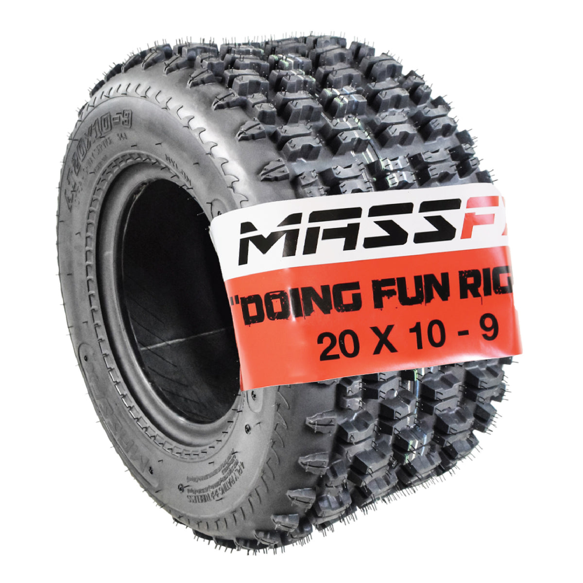 New Tire SET (2x) 20X10-9 MassFx  Sport Rear ATV TIRES 20 10 9 20x10x9 Pair 2