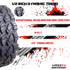 MASSFX VY 30x10-14 Font or Rear ATV, UTV and SXS Tires 8 ply - (2 Pack)