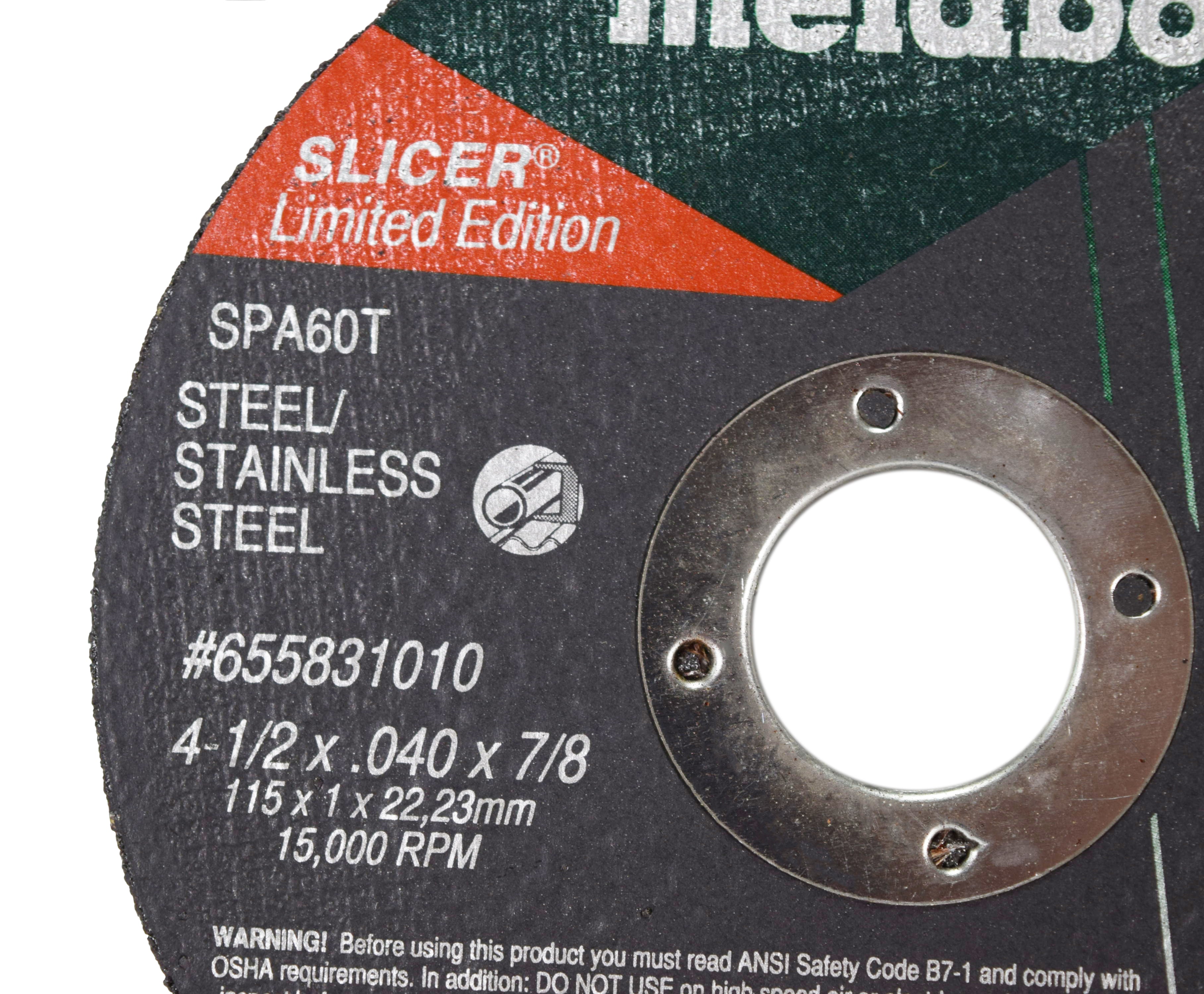 Metabo 655831010 4-1/2" x .40 x 7/8" SPA60T Type 1 Slicer - 10 Pack