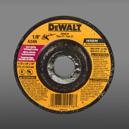 Dewalt Aluminum Oxide 4.5-in 24-Grit Cutting/Grinding Wheel