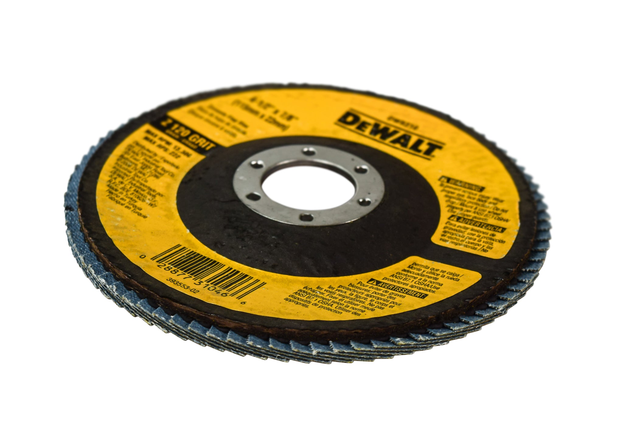 DeWalt 120g Type 29 High Performance Flap Disc, 4-1/2 in. x 7/8 in