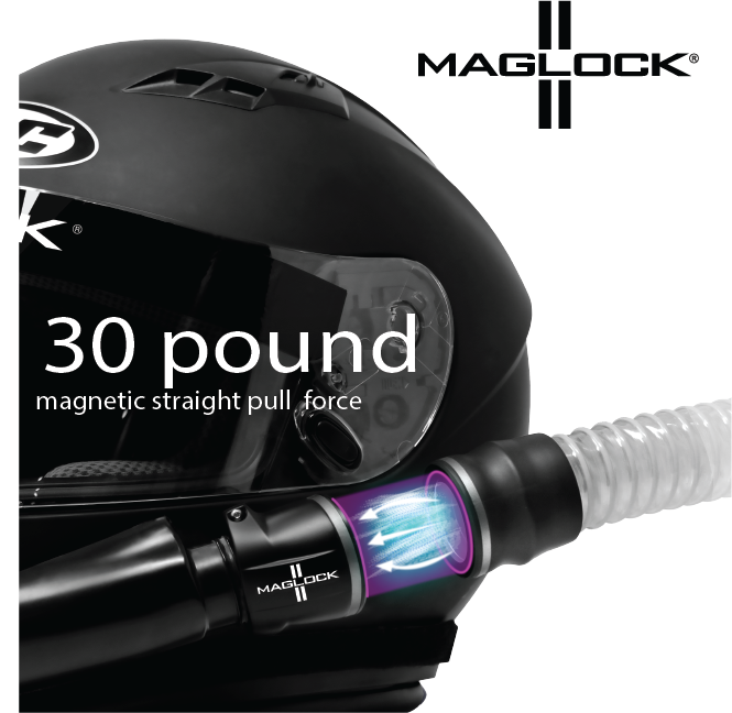 Maglock Magnetic Forced Fresh Air Roof Mount with Safe Quick Connect and Detach for Professional & Hobby Racers