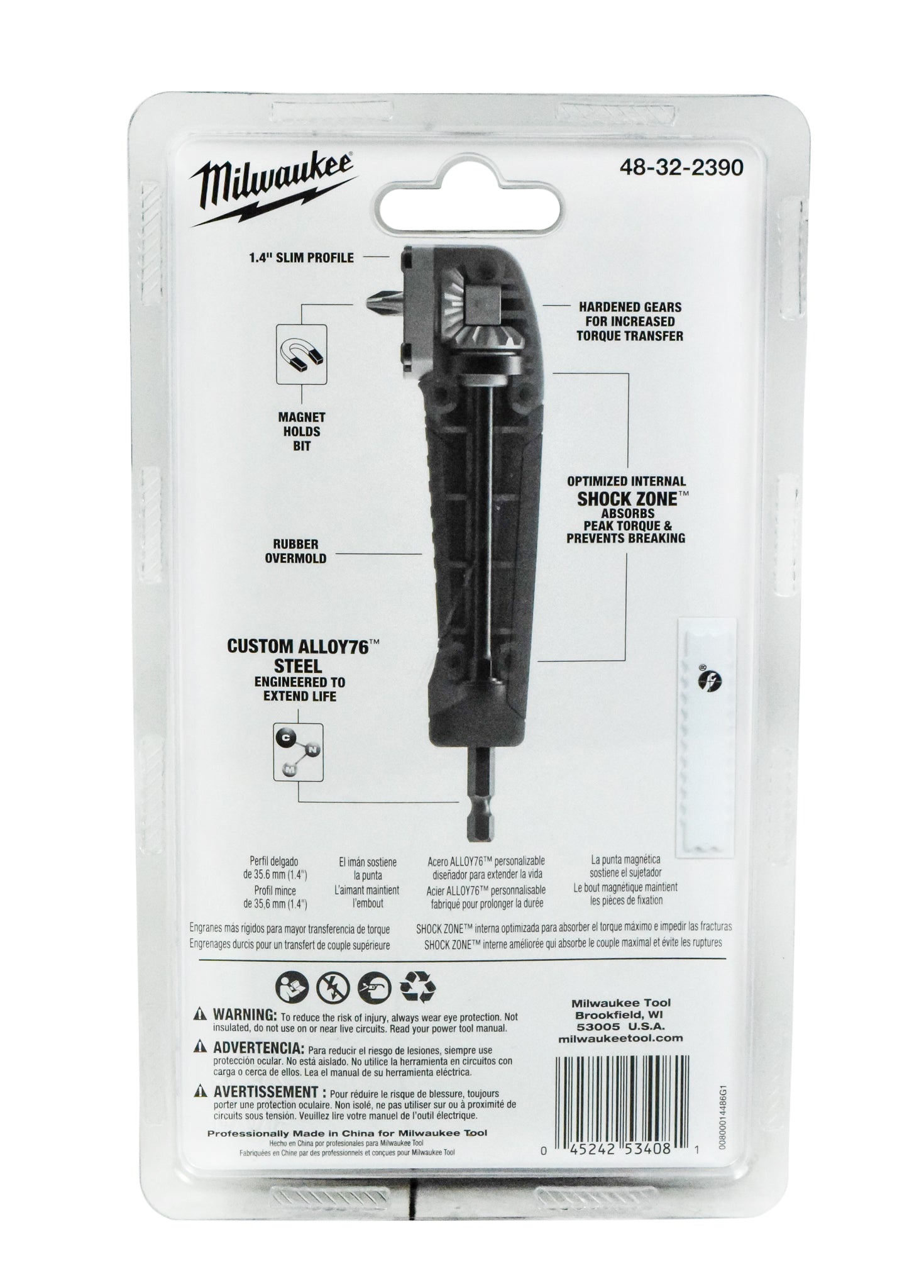 Milwaukee 48-32-2390 Shockwave Right Angle Adapter