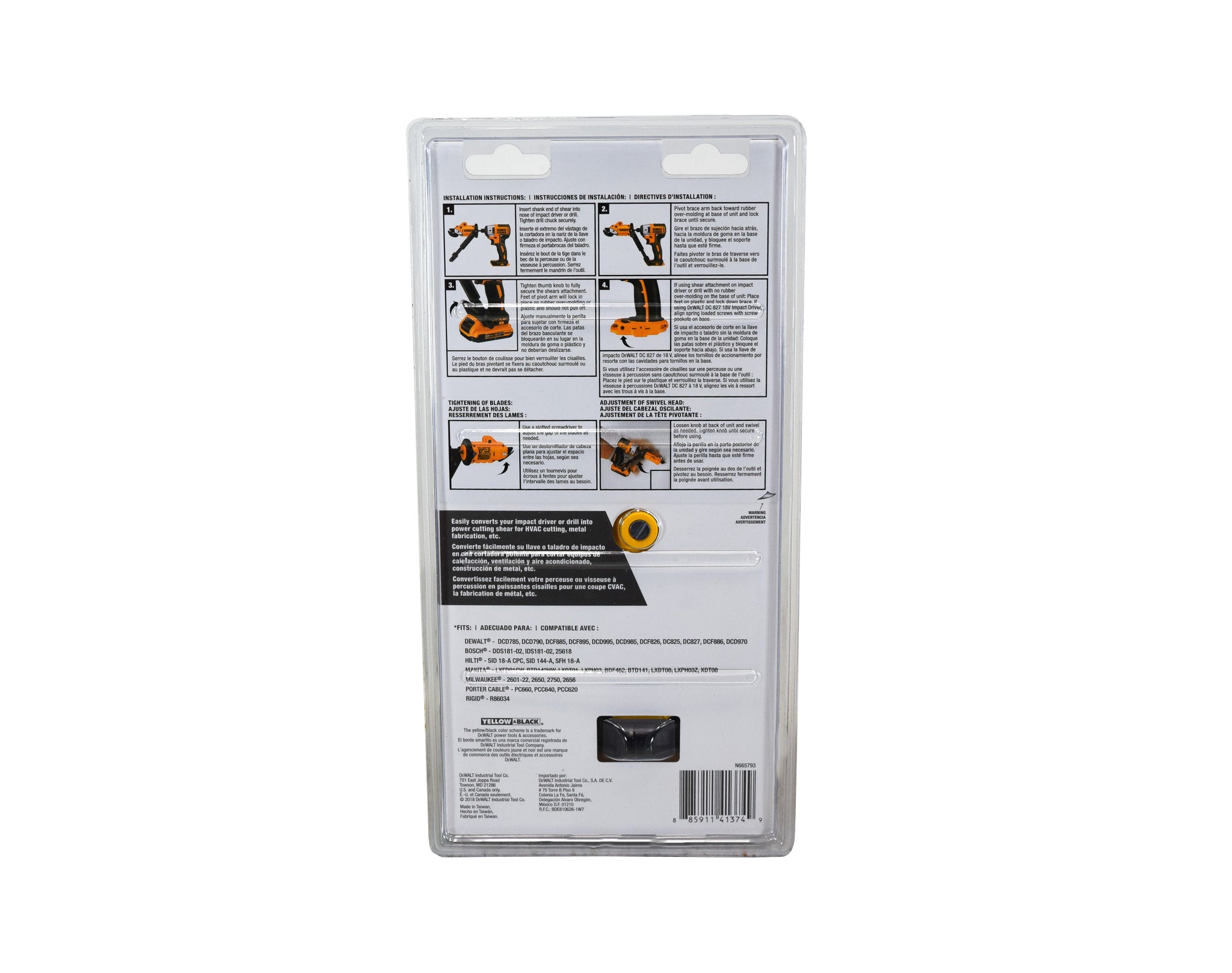 DeWalt DWASHRIR 18-Gauge Impact Ready Shears Accessory