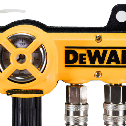 DeWalt D55040 Quadraport Air Line Splitter with Regulator and 1/4 in. Couplers