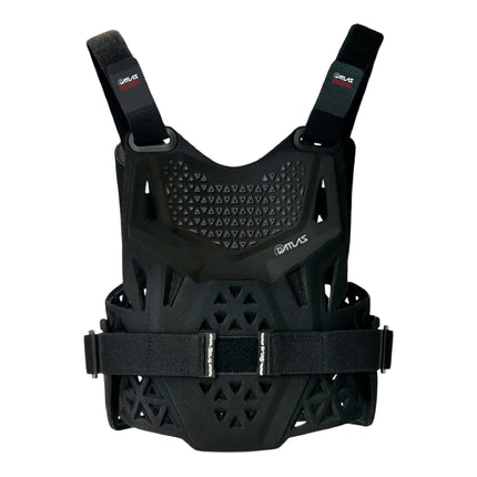 Atlas Charger PeeWee Black Chest Protector –A1010-01-000 CE Certified PeeWee Motocross Armor, Lightweight Upper Body Protection, Dirt Bike and BMX gear for young riders.
