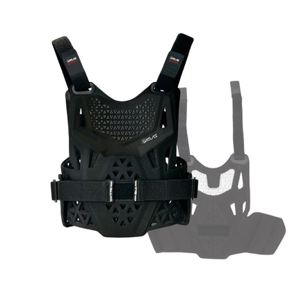 Atlas Charger PeeWee Black Chest Protector –A1010-01-000 CE Certified PeeWee Motocross Armor, Lightweight Upper Body Protection, Dirt Bike and BMX gear for young riders.