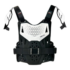 Atlas Charger PeeWee White A1021-00-000 Chest Protector w/ Shoulder Coverage Motocross – CE Level 1 Certified Protection Gear, Lightweight, Upper Body Armor for Youth BMX Riders
