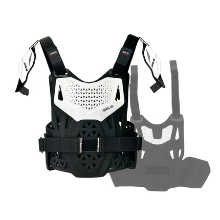 Atlas Charger PeeWee White A1021-00-000 Chest Protector w/ Shoulder Coverage Motocross – CE Level 1 Certified Protection Gear, Lightweight, Upper Body Armor for Youth BMX Riders