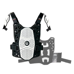 Atlas Charger PeeWee White A1021-00-000 Chest Protector w/ Shoulder Coverage Motocross – CE Level 1 Certified Protection Gear, Lightweight, Upper Body Armor for Youth BMX Riders