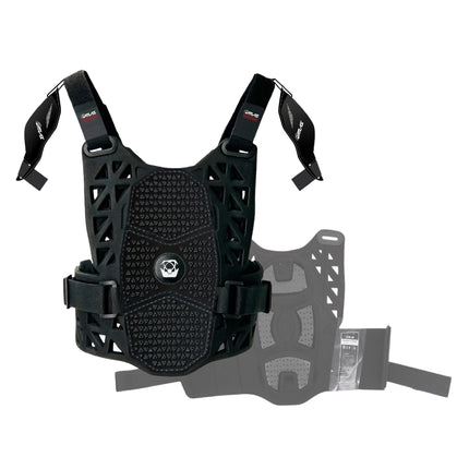 Atlas Charger PeeWee Black Chest Protector w/ Shoulder Coverage Motocross –A1021-01-000 CE Level 1 Certified Protection Gear, Lightweight, Upper Body Armor for Youth BMX Riders