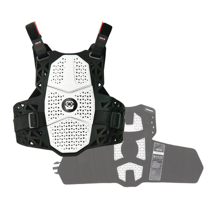 Atlas Charger Youth White Chest Protector (A1030-00-000)  CE Stoneshield Certified, Lightweight Youth Motocross & BMX Gear with Full Chest, Back, and Side Protection