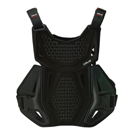Atlas Charger Youth White Chest Protector ( A1041-00-000) with CE Level 1 Certified Pads and Shoulder Guards, Premium Youth Motocross Gear, Full Side Coverage