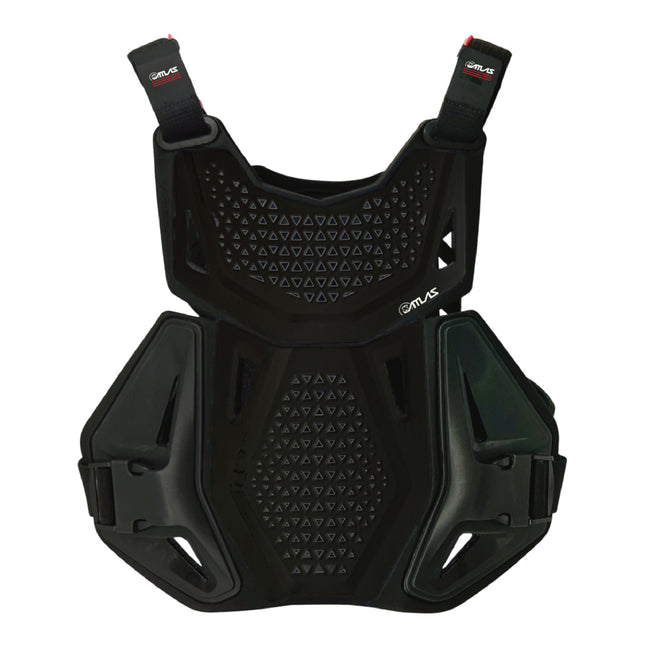Atlas Charger Youth White Chest Protector ( A1041-00-000) with CE Level 1 Certified Pads and Shoulder Guards, Premium Youth Motocross Gear, Full Side Coverage