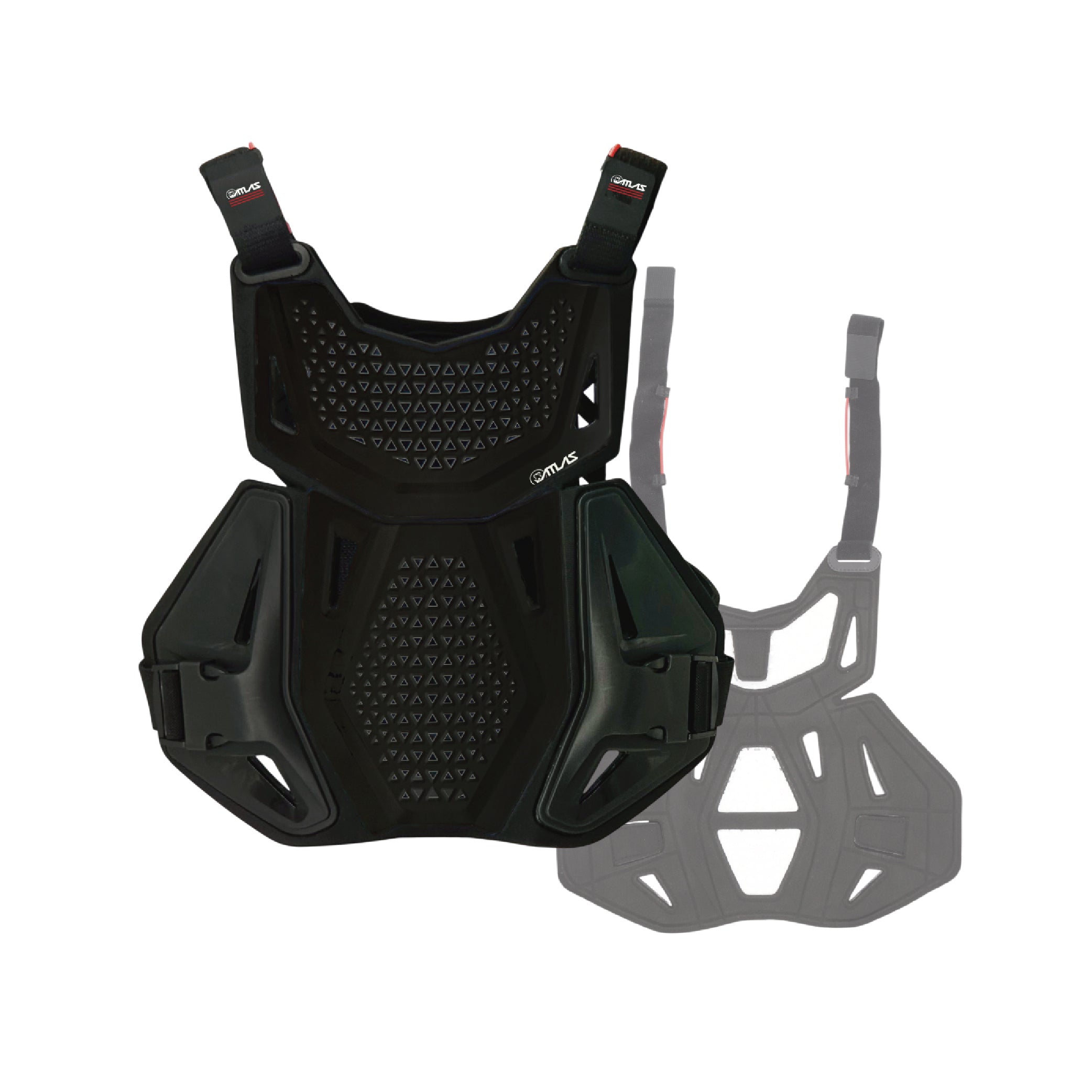 Atlas Charger Youth White Chest Protector ( A1041-00-000) with CE Level 1 Certified Pads and Shoulder Guards, Premium Youth Motocross Gear, Full Side Coverage