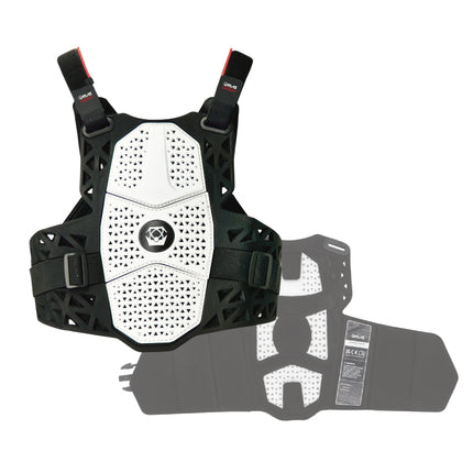 Atlas Charger Youth White Chest Protector (A1031-00-000) CE Level 1 Certified, Lightweight Motocross & BMX Youth Gear with Full Chest, Back, and Side Protection