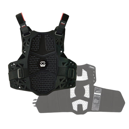 Atlas Charger Youth Black Chest Protector (A1031-01-000) CE Level 1 Certified, Lightweight Motocross & BMX Youth Gear with Full Chest, Back, and Side Protection