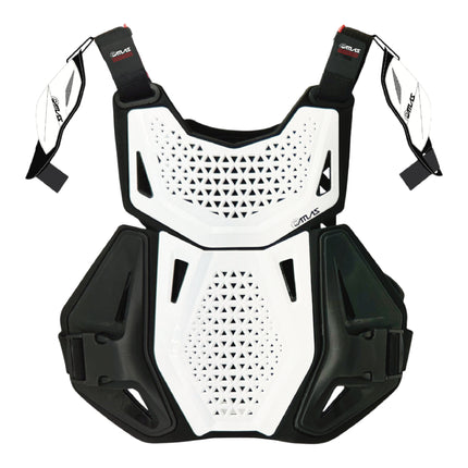 Atlas Charger Youth White Chest Protector ( A1041-00-000) with CE Level 1 Certified Pads and Shoulder Guards, Premium Youth Motocross Gear, Full Side Coverage
