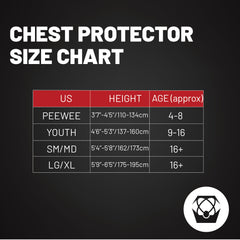 Atlas Charger Youth Black Chest Protector ( A1041-01-000) with CE Level 1 Pads and Shoulder Guards, Premium Youth Motocross Gear, Full Side Coverage