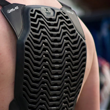 Atlas Charger Youth Hybrid Ai Chest & Back Protector - Black - Adapted Impact Ai Technology Roost Guard - CE level 1: EN 1621-3 level 1 chest / EN 1621-2 Level 1 back - Youth MX Off-Road Body Armor