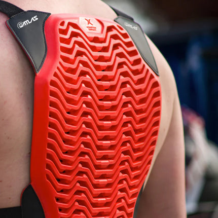 Atlas Charger Youth Hybrid Ai Chest & Back Protector - White - Adapted Impact Ai Technology Roost Guard - CE level 2: EN 1621-3 level 2 chest / EN 1621-2 Level 2 back - Youth MX Off-Road Body Armor