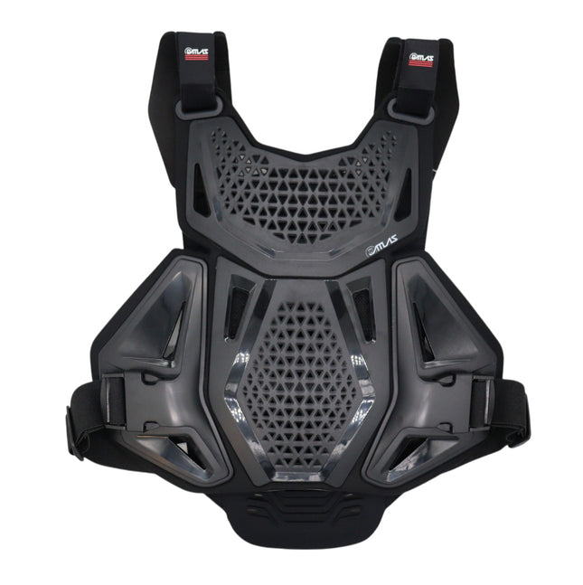 Atlas Charger Youth Hybrid Ai Chest & Back Protector - Black - Adapted Impact Ai Technology Roost Guard - CE level 2: EN 1621-3 level 2 chest / EN 1621-2 Level 2 back - Youth MX Off-Road Body Armor