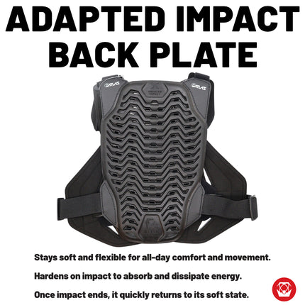 Atlas Charger Youth Hybrid Ai Chest & Back Protector - Black - Adapted Impact Ai Technology Roost Guard - CE level 2: EN 1621-3 level 2 chest / EN 1621-2 Level 2 back - Youth MX Off-Road Body Armor