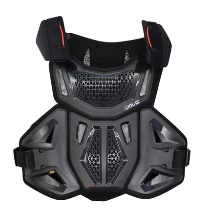 Atlas Defender 2.0 Chest & Back Protector - black S/M - Multi-Panel Hardshell Roost Guard - CE Stoneshield EN 14021 - MX Dirt Bike Off-Road Body Armor