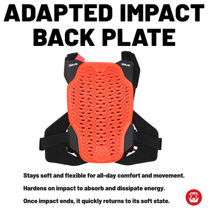Atlas Defender Hybrid Ai Chest & Back Protector - White S/M - Adapted Impact Ai Technology Roost Guard - CE EN 1621-3 Level 2 Chest / EN 1621-2 Level 2 Back - MX Dirt Bike Off-Road Body Armor