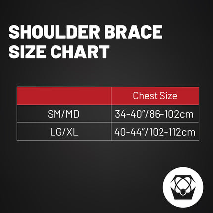 Atlas Shoulder Brace Black, LG/XL, (A2050-01-020) CE Certified, Reversible Design for Left or Right Shoulder, Adjustable Support for Sports and Injury Recovery