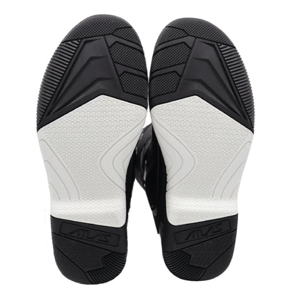 Atlas Brace Traction Motocross Boots (Adult - Size: 8) with Mud Gaiter, 4-Buckle Closure, & Memory Foam Padding for Use In: Enduro Racing, Powersports, & Motocross (Black)